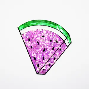 Factory Custom Chenille Patches Custom Ironing Embroidery Chenille Watermelon Sequins Ironing Patches