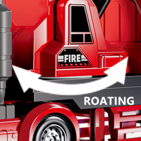 2025 enfants vente chaude simulé jet d'eau camion de pompiers jouets inertiel Friction son lumière échelle camion de pompiers jouets