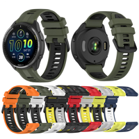 Bracelet de montre en silicone bicolore pour Garmin Forerunner 965 955, bracelet de remplacement sportif souple