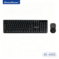 Combo Clavier et Souris Sans Fil Dream Kacher avec Rétroéclairage LED, Clavier Métallique 104 Touches, Touches Multimédias, Design Ergonomique, Utilisation à Domicile ou au Bureau