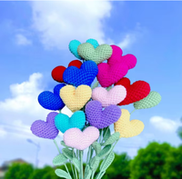 Flores artificiales de ganchillo de hilo para boda girasoles tulipanes rosas ramos de novia amantes de las vacaciones regalos decorativos familiares