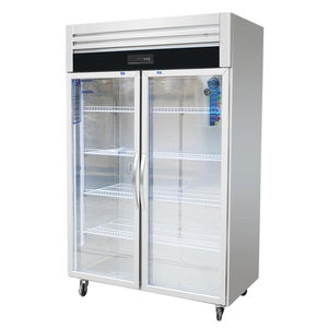 Frigo commerciale con Display raffreddato ad aria per frigorifero in acciaio inox a 2 porte per cucina attraente - Product Image 1