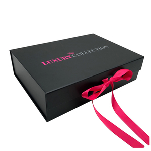 Custom Black Coated Paper Magnetic <strong>Gift</strong> Box <strong>Book</strong> Shaped with Ribbon Embossing Sponge Lining for Unique <strong>Gifts</strong> - Product Image 2
