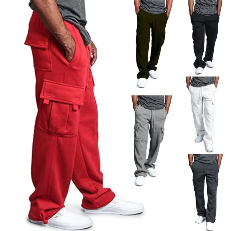 Spring men cargo sweat pants blank cargo pant for man loose utility cargo joggers pants custom logo