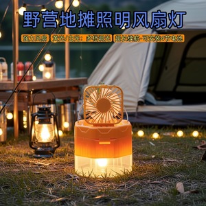 Ventilateur de camping extérieur avec lumière LED, 8000 mAh, recharge USB, longue autonomie, lumière d'ambiance, ventilateur de bureau - Product Image 5