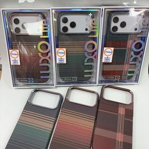 Sợi Carbon Luxo Điện Thoại Trường Hợp Từ PC Điện Thoại Bìa Với Kim Loại Máy Ảnh Khung Hỗ Trợ Sạc Không Dây Cho Iphones 17 Pro <span class=keywords><strong>Max</strong></span> - Product Image 4