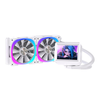 Lovingcool 2026 Nouvelle Arrivée Refroidisseur d'Eau pour CPU avec Écran Vidéo LCD Personnalisable de 3,5 Pouces Noir et Blanc Haute Puissance TDP 320W 350W