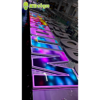 Lettres lumineuses LED personnalisées certifiées IPx7 CE, lettres en acrylique 3D à dégradé de couleurs magiques, contrôle Bluetooth, décoration extérieure
