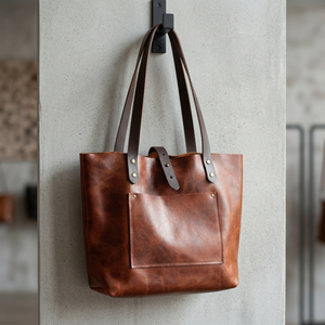 Sacs à main élégants pour femmes en cuir véritable, fermeture éclair durable, sangle simple, capacité 1L, imperméables, portables, pour les voyages d'affaires - Product Image 1