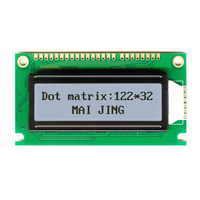 Módulo de Pantalla LCD Gráfica COB de Matriz de Puntos 122x32 con Puertos Paralelos y Seriales MJ12232F, Biblioteca de Caracteres Chinos, Marca MAIJING