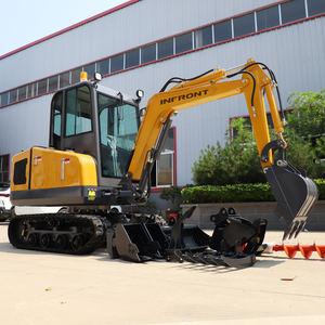 Frete Grátis 2000kg 2t Home Mini Escavadeira Trackdigger Pequena com Braçadeira Hidráulica Polegar - Product Image 4