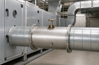 HVAC Flanş Kanalı için Açılı Göstergeli Manuel Düğmeli Tamamen Paslanmaz Çelik Korozyon Önleyici Yuvarlak Hava Hacim Damperi