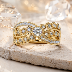 Anillo tallado en forma de corazón para mujer, estilo nupcial, diseño vintage, accesorio para el dedo de uso diario - Product Image 3