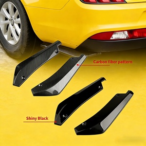 New Universal Carbon Fiber Style ABS Material Front Bumper Corner Protector High Quality 100% Fitment <b>Screw</b>-On Automotive - Product Image 4