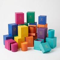 Caja de Regalo para Velas de Papel Artístico Personalizada con Logotipo, Envoltura Decorativa e Inserto Ajustado para Velas Aromáticas, Regalos Navideños y Empaque de Lujo