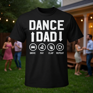 Camiseta Dance Dad de manga corta con cuello redondo y serigrafía para adultos, regalo para reuniones familiares - Product Image 3