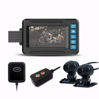 Caméra de moto 3 pouces avec GPS, double objectif, moniteur 2K, dashcam avant et arrière, étanche, Wifi, DVR de sécurité pour moto