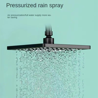 Robinet de douche encastré noir avec contrôle de la baignoire intégré et fonction Watermark