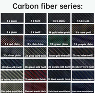 Tissu en fibre de carbone sergé 3K coloré 480 g/m² 12K pour applications marines, automobiles et industrielles