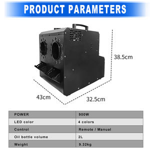 1500W Zwei-Wege RGBW LED Schwarz Blasenmaschine Nebel Blasenmaschine Hochzeiten - Product Image 3