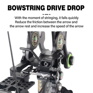 Repose-flèche SPG Drop Away pour tir à l'arc, flèches en carbone pour arc à poulies, accessoires réglables en alliage d'aluminium CNC de précision pour la chasse - Product Image 4