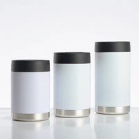Porte-bouteille de bière isolé en acier inoxydable portable de 12oz refroidisseur de canette sous vide pour boire