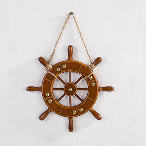 Mediterráneo Retro creativo <span class=keywords><strong>timón</strong></span> de madera maciza Barra de volante decoración del hogar adornos artesanales colgantes <span class=keywords><strong>timón</strong></span> - Product Image 4