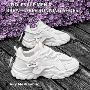 Chaussures de sport décontractées pour hommes, vente en gros d'usine, semelle souple et confortable, maille respirante, semelle intérieure en caoutchouc pour la course hivernale - Product Image 2