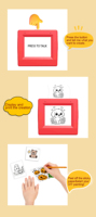 Printer AI Kids Kontrol Suara Printer Thermal Tanpa Tinta Mainan Edukasi untuk Anak-anak Stiker Gambar Kreatif Grosir