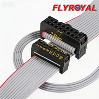 Câble plat d'extension FFC personnalisé gris, pas de pas 1.27mm, 2.54mm, 1.2.0mm, 6, 8, 10, 12, 14, 16, 18, 19, 20, 22, 24, 26, 28, 30, 34 broches IDC