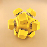 Porte-clés Fidget LED à 12 touches - Clavier miniature promotionnel en vrac, bouton-poussoir polygonal, jouet sensoriel anti-stress