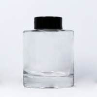 Bouteille en verre transparente pour diffuseur de parfum, forme ronde, vide, 500 ml, bouteille de 100 ml pour diffuseur de parfum