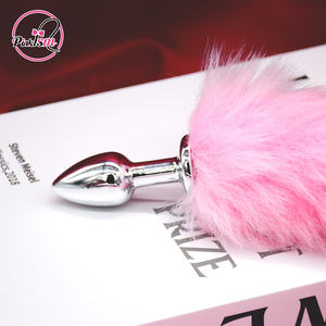 Pinksm Fox Tail Metal <span class=keywords><strong>Anal</strong></span> Plug Sexy Plush Butt Plug BDSM Accesorios Juego para adultos y juguete de cosplay en varios colores - Product Image 4