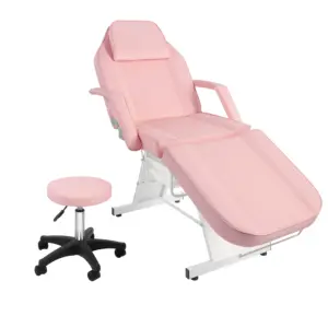 Silla de masaje de belleza con dos cajones, cama Facial rosa, tatuaje, venta directa