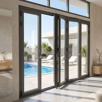 Portes pliantes en aluminium architectural sur mesure, systèmes de portes pliantes insonorisées haut de gamme pour les projets d'ingénierie