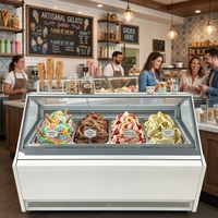 Vitrine Réfrigérée Commerciale de Haute Qualité pour Crèmes Glacées et Gelatos – Idéale pour Supermarchés et Cafés