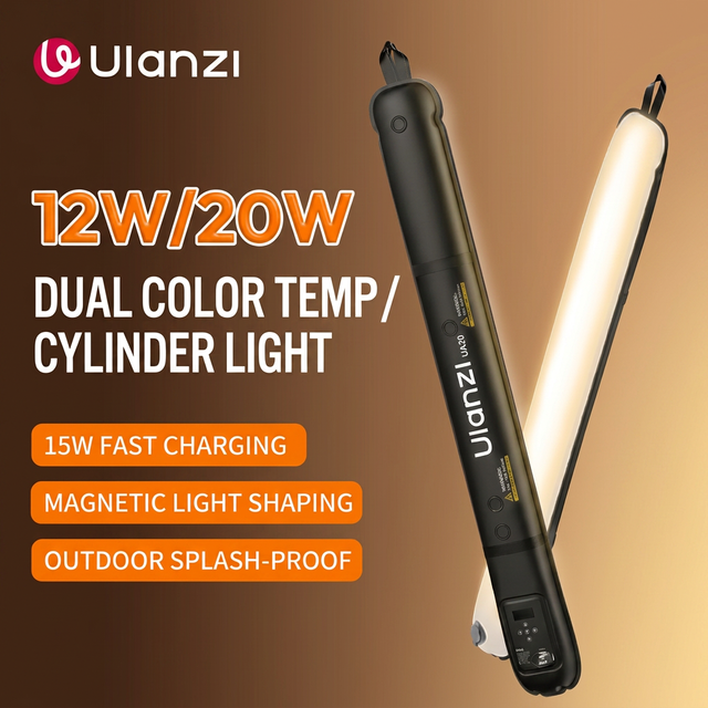 Ulanzi UA12 UA20 Portable Air Tube Light Inflatable LED Video Fill Light Bi Color Photography Light Stick