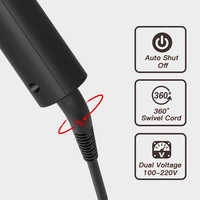 Fer à boucler les cheveux, double tension, chauffage rapide PTC, affichage LED de la température 140°C-220°C, usage professionnel en salon