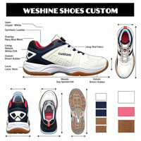 Chaussures de sport pour hommes en microfibre, basses, pour le court, semelle intermédiaire EVA anti-traces, absorption des chocs, baskets de compétition intérieures