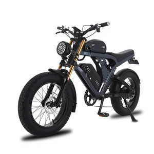 Commercio all'ingrosso 100km Ebike Fat Tire bici elettrica 1500W 48V ad alta velocità 20 pollici bici elettrica della sporcizia per adulti