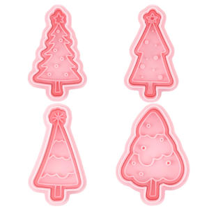 Série Arbre de <span class=keywords><strong>Noël</strong></span> : Moule <span class=keywords><strong>à</strong></span> biscuits 3D en forme de dessin animé, ensemble de découpoirs <span class=keywords><strong>à</strong></span> biscuits en plastique, pour pâte <span class=keywords><strong>à</strong></span> modeler DIY, motifs imprimés personnalisés - Product Image 5