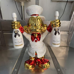 Figura Decorativa de Pato <span class=keywords><strong>Scrooge</strong></span> de Alta Calidad en Color Personalizado, Estilo Pop Art, con Botella de Champán, para Decoración del Hogar y la Oficina - Product Image 4