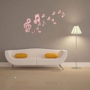 Autocollants muraux en miroir acrylique 3D - 12 autocollants adhésifs en forme de notes musicales pour la chambre des enfants et la décoration de la maternelle - Product Image 5