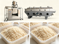 100kg Panko Breadcrumb-specifieke vibrerende fluidized bed droger en koeler