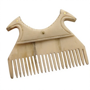 Peine de Pelo de Hueso de Búfalo Natural Tallado con Diseño Animal, Material Orgánico Pulido, Adorno para Peluquería por HF CRAFTS - Product Image 4