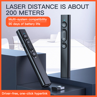 Leizun USB sans fil, pointeur laser rechargeable rouge 2.4G, fonction magnétique, portée de 100 m, réunions PowerPoint, stylo pointeur laser B2