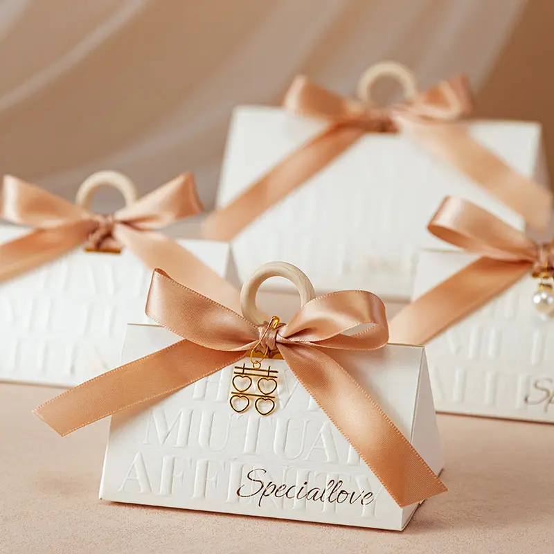 Boîtes d'emballage en carton rigide de haute qualité boîte-cadeau de robe de mariée en papier à fond de couvercle avec nœud en ruban