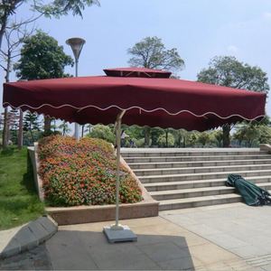 Parapluie d'extérieur personnalisé avec logo, livraison immédiate, plusieurs couleurs, plusieurs tailles, cadre en aluminium durable, polyester 280 g/m², forme carrée, imperméable - Product Image 1