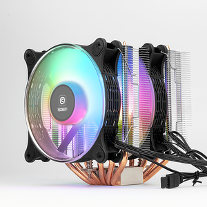 Disipador de <span class=keywords><strong>calor</strong></span> CPU Cooler RGB LED dissipateur thermique nouveau 6 tuyaux universel Intel AMD PC <span class=keywords><strong>ventilateur</strong></span> de refroidissement pour ordinateur de bureau - Product Image 6