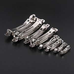 Hair Clip Spring Clip 12 Cm Rhodium Plated Iron Wide Flat <b>Snap</b> <b>Fastener</b> Daily Use Multiple Sizes Available - Product Image 1